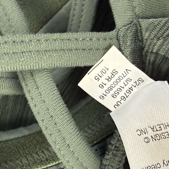 Athleta Energize Tank Top Green Heather Shadow Stripe Women XXS Built-In Bra - Picture 9 of 12